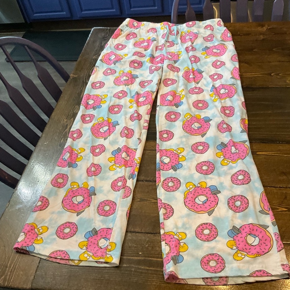 MAD Engine Pink Donut Print Pajama Pants